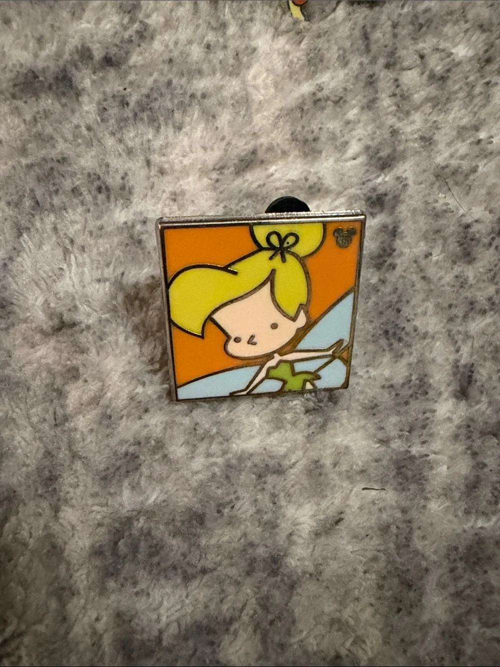 Tinker Bell Square Enamel Pin - Hidden Mickey Series- Sweet Characters